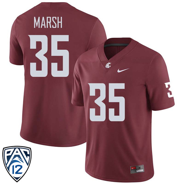 Men #35 Armani Marsh Washington State Cougars College Football Jerseys Sale-Crimson